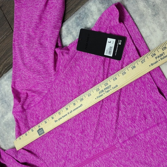 90 Degree By Reflex Magenta Cropped Hoodie Zipper Long Sleeve Sport L - Picture 5 of 8